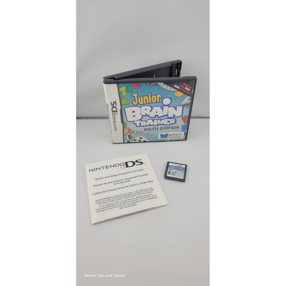 Junior Brain Trainer Math Edition (Nintendo DS, 2011) Game & Case Tested Working